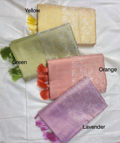 Light Purple / Lavender Banarasi Silk Saree and 4 colour options available